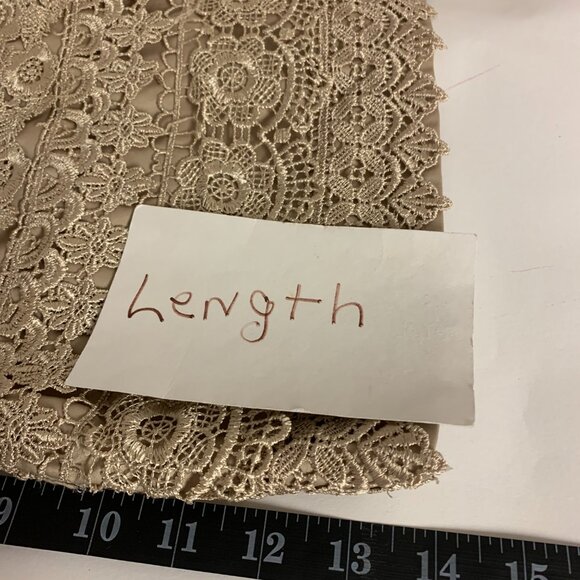 Sans Souci Skirt Tan Mini Lace Floral Dainty Feminine Coquette Womens SZ L - Picture 6 of 7